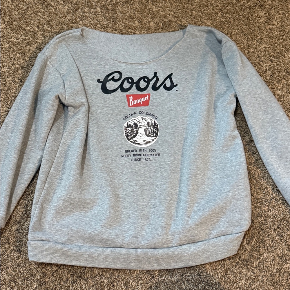 Coors oversized Gray Sweatshirt. Size xl